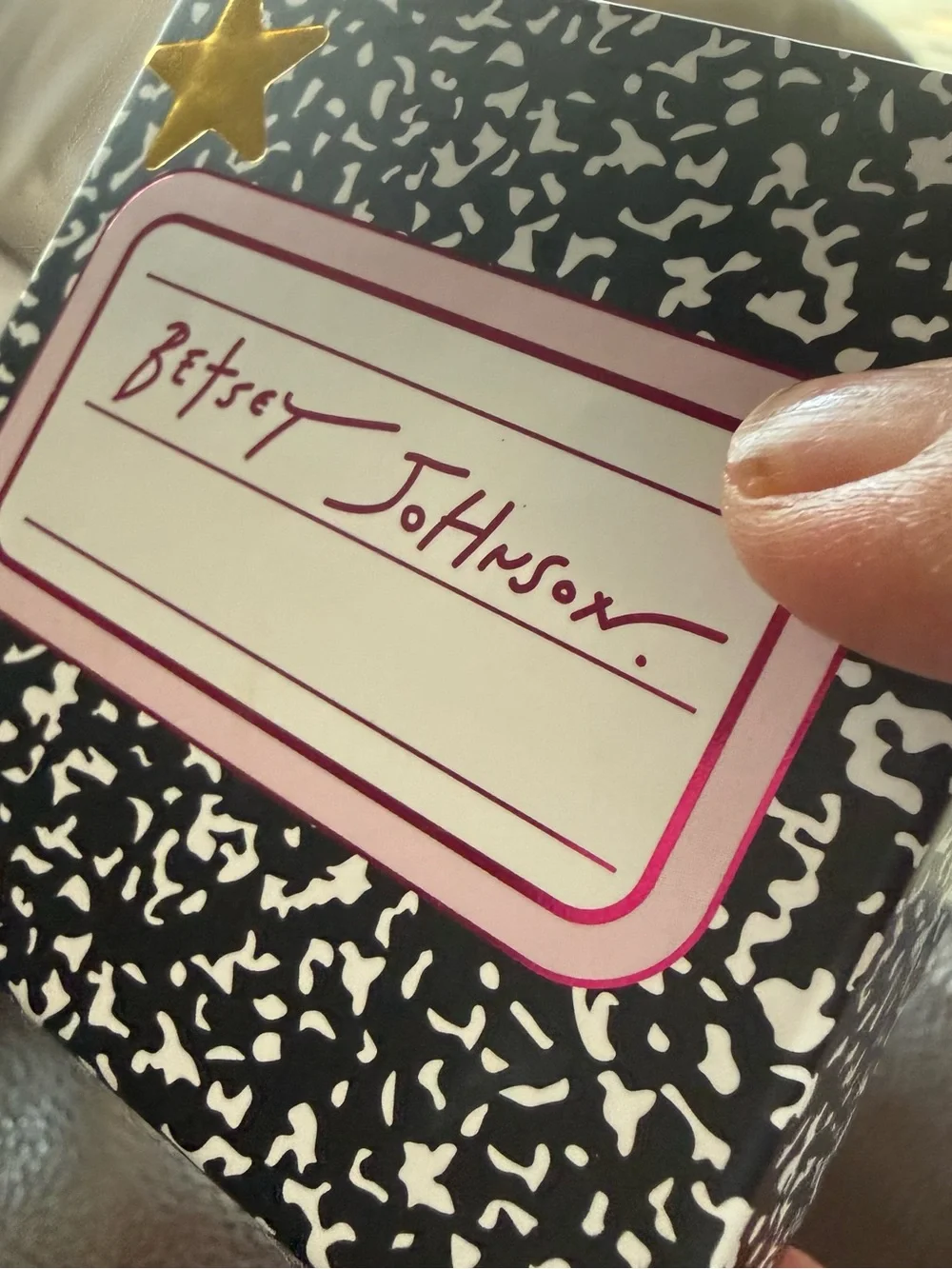 Betsey Johnson Pink Hoop Earrings with Yellow Star Accent